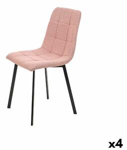 Chair Pink Cloth 45 x 89 x 53 cm Elegant (4 Units)