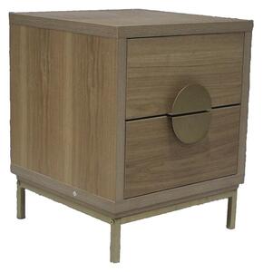 Nightstand DKD Home Decor Metal MDF (50 x 35 x 60 cm)