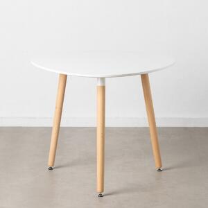 Dining Table White MDF Wood 90 x 90 x 74 cm