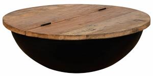 Centre Table Alexandra House Living Black Iron Mango wood 86 x 30 x 86 cm