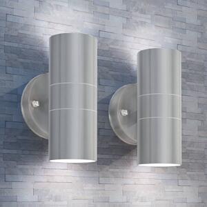 Outdoor LED Wall Lights 2 pcs Stainless Steel Up/Downwards