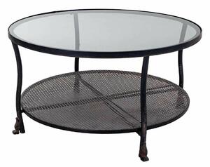 Centre Table Alexandra House Living Black Metal Glass 85 x 45 x 85 cm