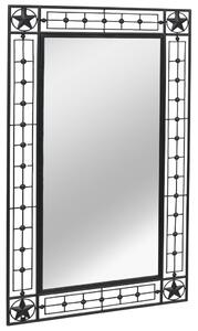 Garden Wall Mirror Rectangular 60x110 cm Black