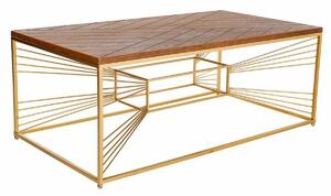 Centre Table Alexandra House Living Gold Natural Iron Fir wood MDF Wood 70 x 50 x 130 cm