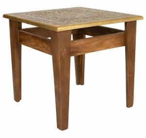 Centre Table Alexandra House Living Brown Gold Metal Mango wood 45 x 42 x 45 cm