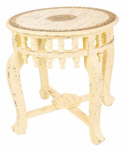 Centre Table Alexandra House Living Ivory Brass Mango wood MDF Wood 45 x 52 x 45 cm