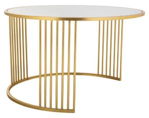 Centre Table Alexandra House Living Gold Iron Mirror MDF Wood 80 x 48 x 80 cm