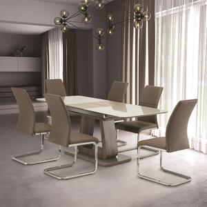 Calgary 4-6 Seater Extendable Dining Table, Metal Grey