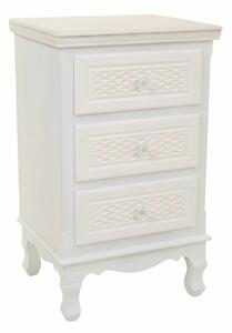 Nightstand Alexandra House Living White Cream 33 x 68 x 41 cm