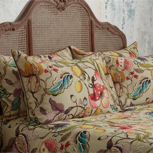 EW by Edinburgh Weavers Morton Floral Chintz 100% Cotton Sateen Pillowcase Pair Yellow/Green