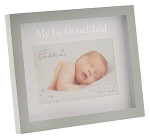 Bambino My First Grandchild Frame in Lidded Gift Box Grey