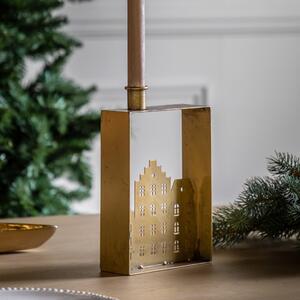 Little Town 1 Candle Holder Gold