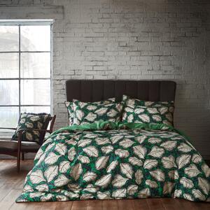 EW by Edinburgh Weavers Magali Tropical Emerald 100% Cotton Sateen Duvet Cover & Pillowcase Set Green