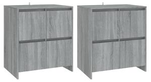 Sideboards 2 pcs Grey Sonoma 70x41x75 cm Engineered Wood