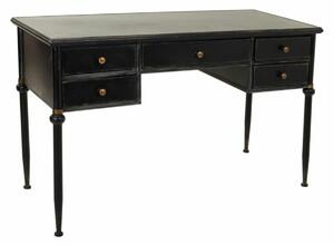 Desk Alexandra House Living Black Metal 75 x 75 x 122 cm