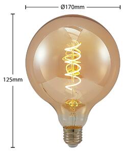 Lucande LED bulb E27 G125 4W 2,200K dimmable amber