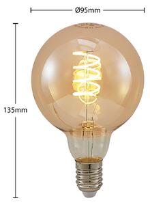Lucande LED bulb E27 G95 4W 2,200K dimmable amber