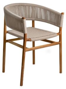 Armchair Romimex Natural Rope Teak 50 x 85 x 60 cm