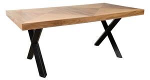 Table Romimex Black Natural Acacia 180 x 77 x 100 cm