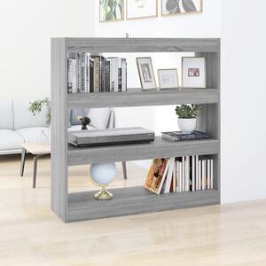Book Cabinet/Room Divider Grey Sonoma 100x30x103 cm