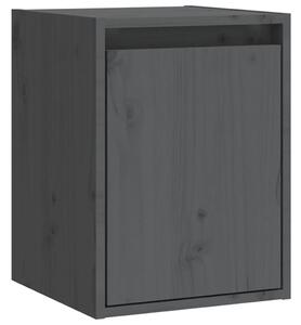 Wall Cabinet Grey 30x30x40 cm Solid Wood Pine
