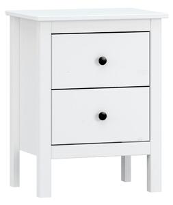 Nightstand Alexandra House Living White Metal Pine 48 x 62 x 36 cm 2 drawers