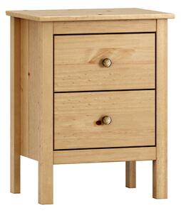 Nightstand Alexandra House Living Honey Oak Metal Pine 48 x 62 x 36 cm 2 drawers