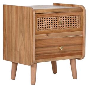 Nightstand Home ESPRIT Brown Acacia MDF Wood 40 x 30 x 46 cm