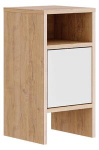 Nightstand Alexandra House Living White Brown Wood MDP 29 x 59 x 29 cm 1 door