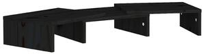 Monitor Stand Black 60x24x10.5 cm Solid Wood Pine