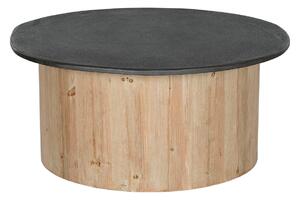 Centre Table Home ESPRIT Natural Dark brown Fir 90 x 90 x 40 cm