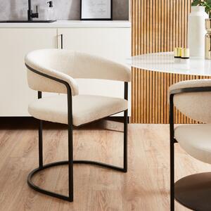 Zena Dining Chair, Boucle Zena Ivory