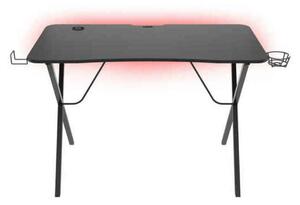 Desk Gaming Genesis Holm 200 RGB Black Steel MDF Wood