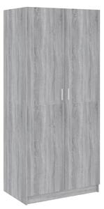 Wardrobe Grey Sonoma 80x50x180 cm Engineered Wood
