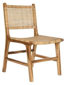 Chair DKD Home Decor 51 x 48 x 86 cm 51 x 54 x 86 cm Natural Teak Light brown Rattan