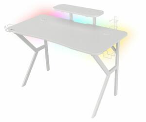 Desk Gaming Genesis Holm 320 RGB White MDF Wood