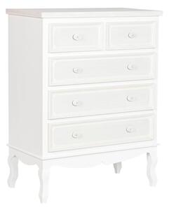 Chest of drawers Home ESPRIT White Beige Wood MDF Wood Romantic 80 x 42 x 105 cm