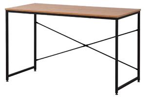 Desk EDM 75195 Black Wood Metal 120 x 60 x 74 cm