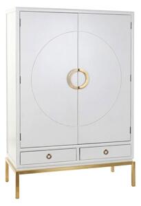 Cupboard DKD Home Decor White Golden Metal Poplar 120 x 50 x 175 cm