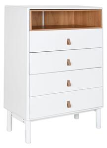 Chest of drawers Home ESPRIT White Natural polypropylene MDF Wood 80 x 40 x 117 cm