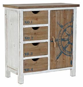 Chest of drawers DKD Home Decor 70 x 35 x 76,5 cm Fir Natural Blue White Rudder