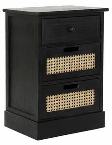 Chest of drawers DKD Home Decor Natural Black Vintage Paolownia wood (40 x 30 x 58,5 cm)