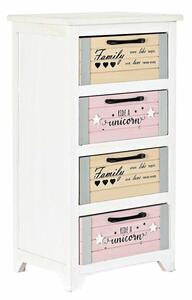 Chest of drawers DKD Home Decor Grey Beige Pink White Children's Paolownia wood (40 x 29 x 73,5 cm)