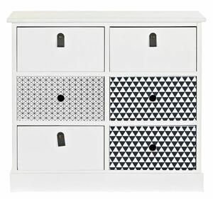 Chest of drawers DKD Home Decor Grey White Paolownia wood (68 x 25 x 62 cm)