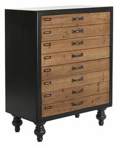 Chest of drawers DKD Home Decor Black Natural Fir Vintage 67 x 40 x 89 cm