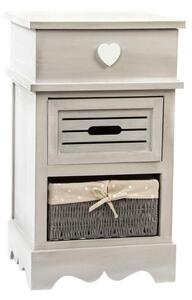 Chest of drawers DKD Home Decor Beige Grey Wood Metal 30 x 40 cm 36 x 31 x 61 cm