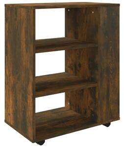 Rolling Cabinet Smoked Oak 60x35x75 cm Engineered Wood