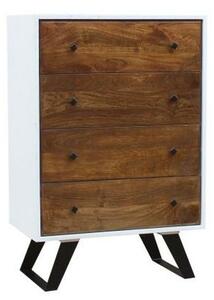 Chest of drawers DKD Home Decor White 70 x 40 x 105 cm Metal Mango wood