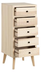 Chest of drawers MARIE 42 x 40,2 x 100 cm Natural Wood DMF