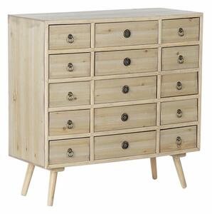 Chest of drawers DKD Home Decor Natural Wood MDF Navy Blue Light grey (80 x 35 x 82 cm)